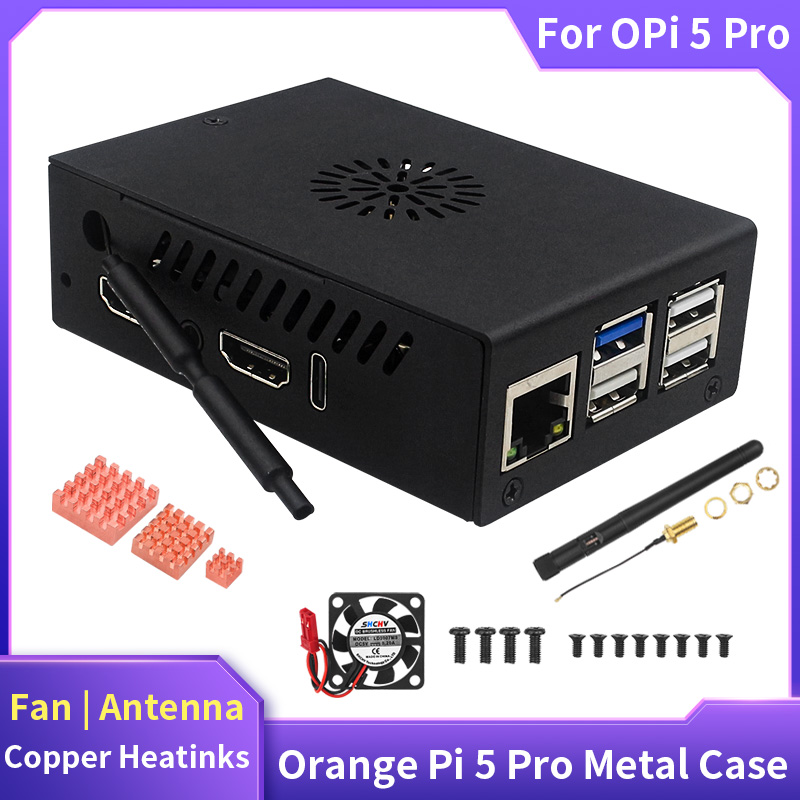 Pi Power Supply - Оранжевый Pi 5 Pro чехол металлический
