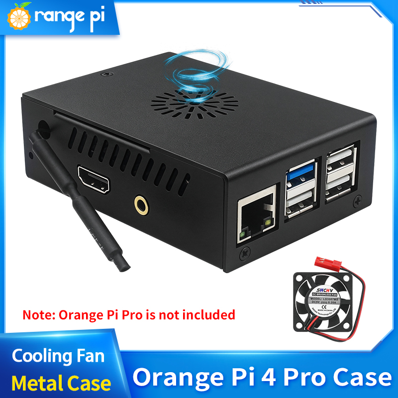 Pi 4 Case - Металлический корпус Orange Pi 4 Pro,
