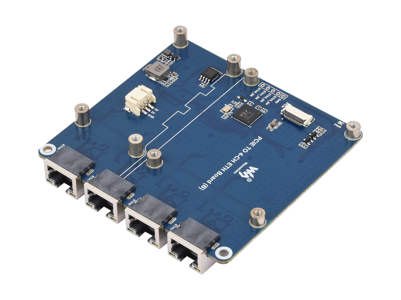 Плата Waveshare PCIe TO 4-Ch G – обзор и цена Raspberry Pi 4