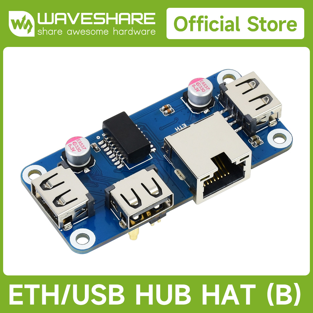 USB-концентратор Waveshare HAT – обзор и цена Raspberry Pi 4