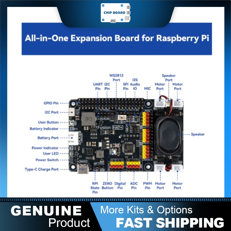 SunFounder Fusion HAT+: Плата  – обзор и цена Raspberry Pi 4