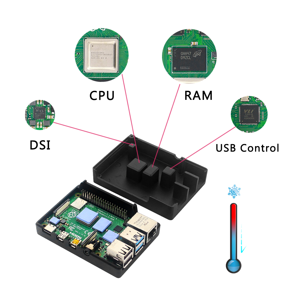 Корпус из алюминиевого сплава  – обзор и цена Pi 4 Case